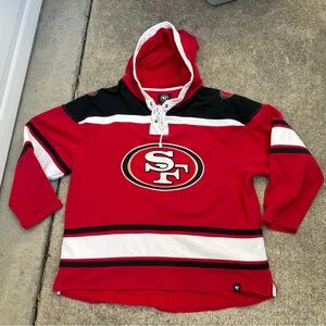 Red and Black Hooded Sweater